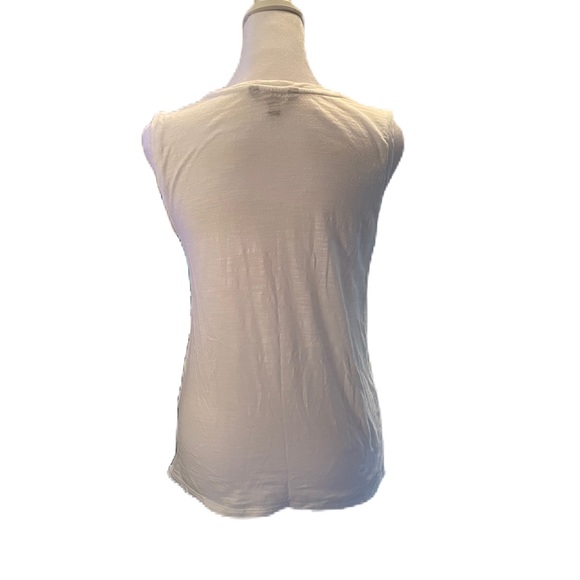 Banana Republic White Lightweight Sleeveless Tank Top with Lace Detail Size XS - Picture 8 of 15
